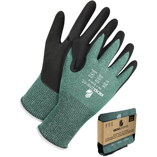Bdg Cut-Resistant Coated Gloves, Cut Level A3 , Nitrile , Textured , S (7) 1 PR 99-1-8130-7-V - main